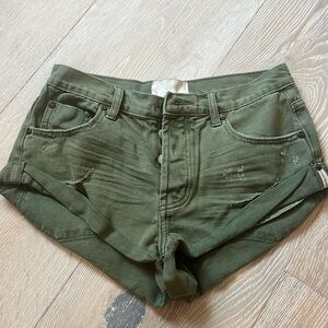 Green one teaspoon shorts